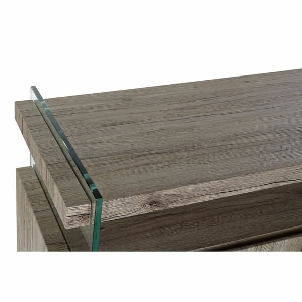 Skänk DKD Home Decor Naturell MDF Härdat glas (120 x 44 x 120 cm)