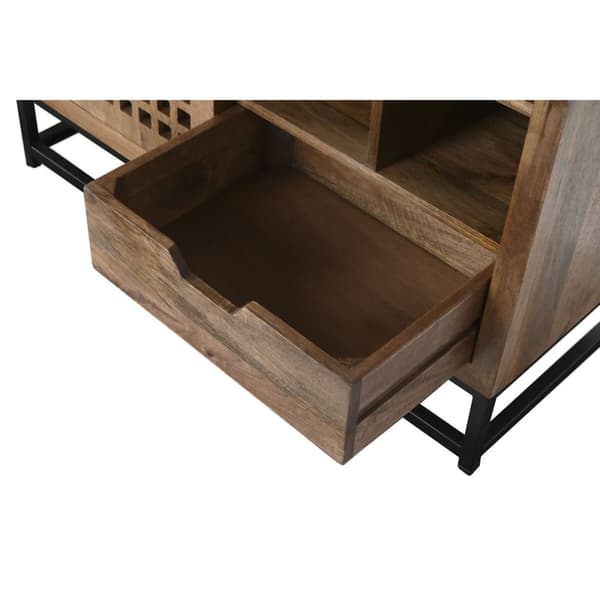 Skänk DKD Home Decor Glas Mangoträ 90 x 40 x 90 cm