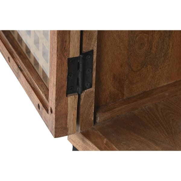 Skänk DKD Home Decor Glas Mangoträ 90 x 40 x 90 cm