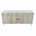 Miniatyrbillede 1 af 2: Skænk DKD Home Decor 160 x 45 x 75 cm Gylden Metal Hvid Mangotræ