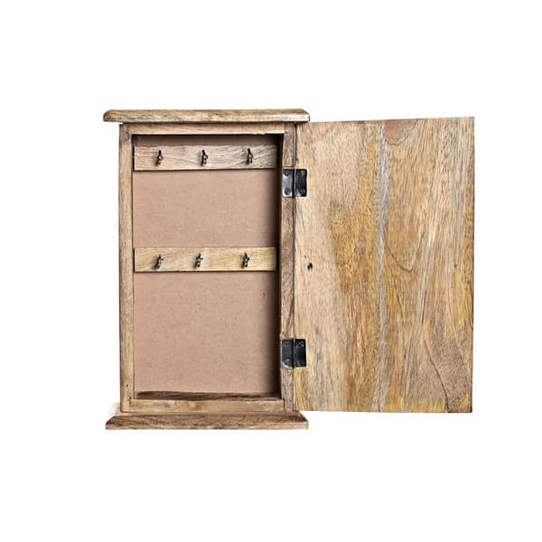 Nøgleskab DKD Home Decor Brun Mørkebrun 18 x 7,5 x 28 cm