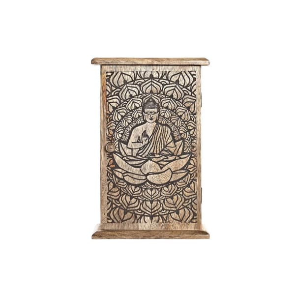 Nøgleskab DKD Home Decor Brun Mørkebrun 18 x 7,5 x 28 cm