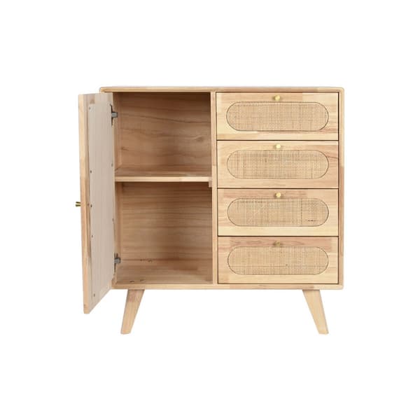 Skænk DKD Home Decor Natur Metal Gummitræ 73,5 x 35 x 78 cm
