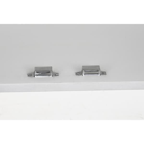 Skänk DKD Home Decor Romb Vit Mässing Mangoträ (157 x 43 x 84 cm)