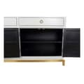 Miniatyrbillede 7 af 8: Skænk DKD Home Decor Kamakura Hvid Gylden Metal Poppel 150 x 50 x 80 cm (150 x 50 x 80 cm)