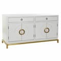 Miniatyrbillede 1 af 8: Skænk DKD Home Decor Kamakura Hvid Gylden Metal Poppel 150 x 50 x 80 cm (150 x 50 x 80 cm)