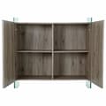 Miniatyrbillede 3 af 8: Skænk DKD Home Decor Natur MDF Hærdet glas (120 x 44 x 120 cm)