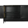 Miniatyrbillede 4 af 9: Skænk DKD Home Decor Brun Sort Metal Mangotræ (160 x 40 x 90 cm)