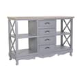 Pikkukuva 1 / 6: Sivupöytä DKD Home Decor 132 x 40 x 84.5 cm 132 x 40 x 84,5 cm Luonnollinen Harmaa Paolownia wood Puu MDF
