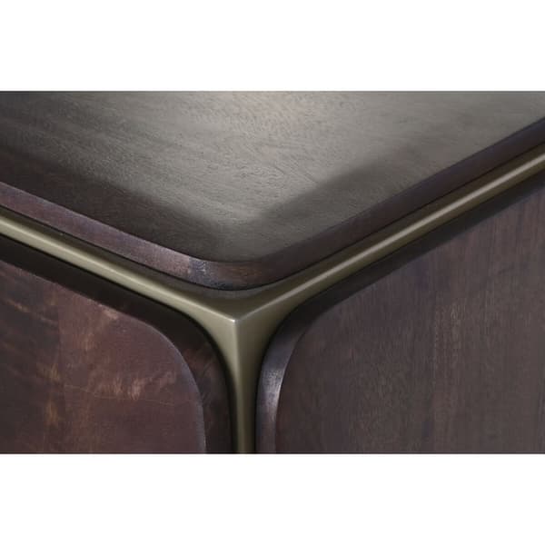 Sivupöytä DKD Home Decor Ruskea Teräs Mangopuu 160 x 40 x 81 cm