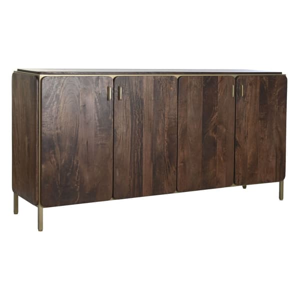 Sivupöytä DKD Home Decor Ruskea Teräs Mangopuu 160 x 40 x 81 cm