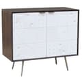Miniatyrbillede 1 af 4: Skænk DKD Home Decor Hvid Brun Metal Mangotræ 90 x 43 x 80 cm