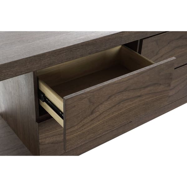 Skænk DKD Home Decor Krystal Brun Gennemsigtig Valnød 160 x 45 x 80 cm Træ MDF