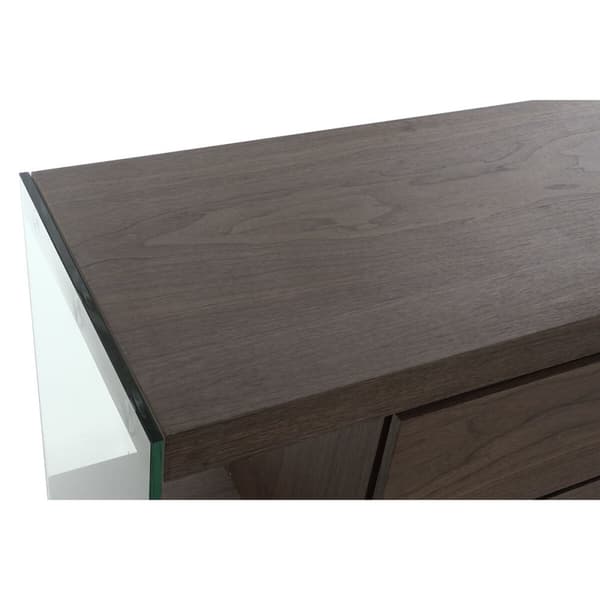 Skænk DKD Home Decor Krystal Brun Gennemsigtig Valnød 160 x 45 x 80 cm Træ MDF