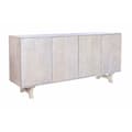Pikkukuva 1 / 9: Sivupöytä DKD Home Decor Valkoinen Mangopuu 186 x 45,7 x 86 cm