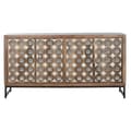 Miniatyrbillede 9 af 9: Skænk Home ESPRIT Brun Sort Sølvfarvet 150 x 38 x 80 cm