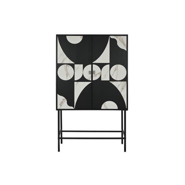Kaappi Home ESPRIT Valkoinen Musta Metalli Kuusi 100 x 40 x 170 cm