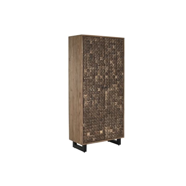 Skab Home ESPRIT Teak Kokosnød Fiber 85 X 40 X 185 cm