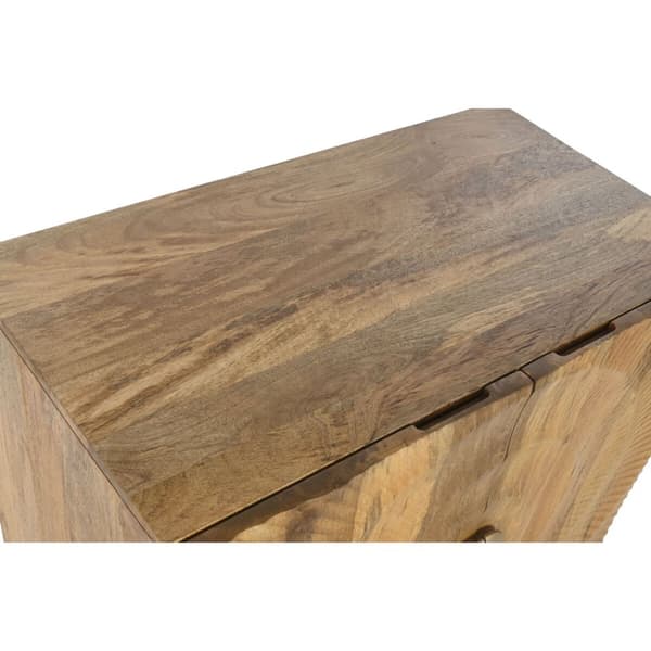 Skænk Home ESPRIT Gylden Natur Metal Mangotræ 81 x 45 x 75 cm