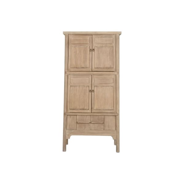 Skab Home ESPRIT Natur Elmetræ 92 x 42 x 189 cm