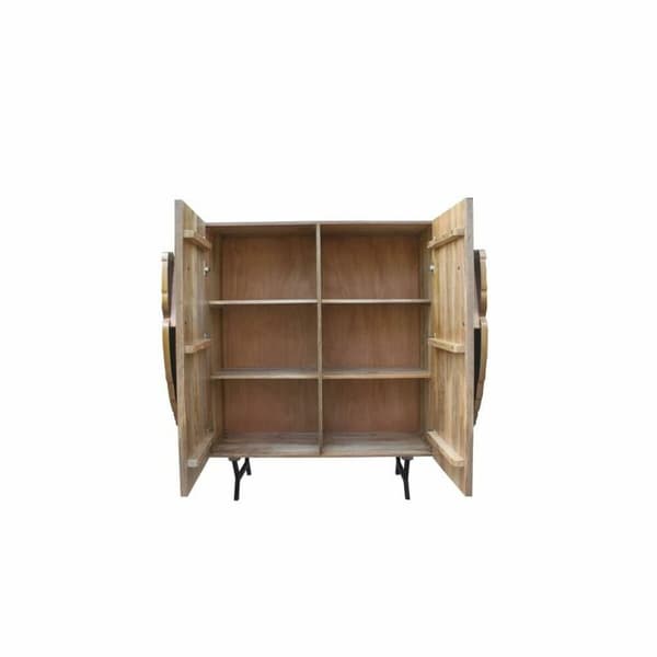 Skænk DKD Home Decor Gylden Brun Mangotræ (100 x 45 x 120 cm)
