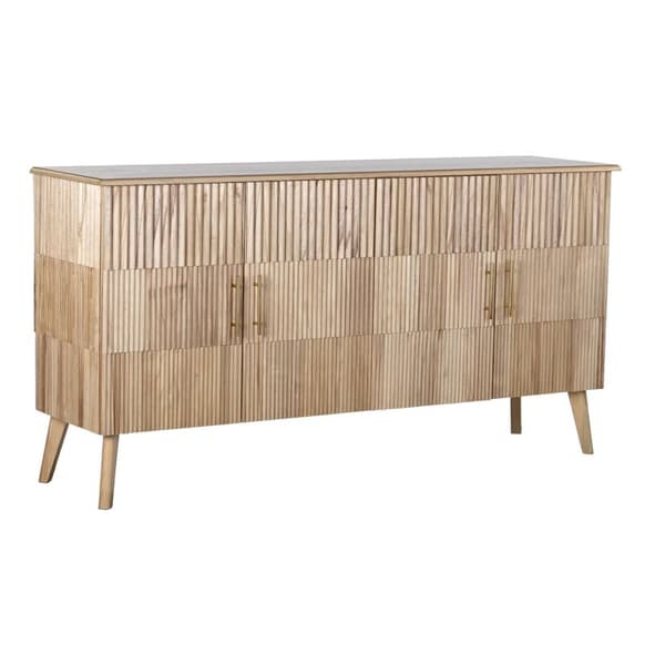 Skænk DKD Home Decor Gylden Lys brun Paulonia træ Træ MDF 157 x 40 x 80 cm