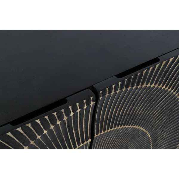 Skænk DKD Home Decor Sort Gylden 81 x 45 x 75 cm