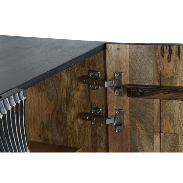 Skænk DKD Home Decor Sort Gylden 81 x 45 x 75 cm