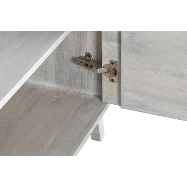 Skænk DKD Home Decor Hvid Mangotræ (150 x 40 x 65 cm)