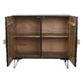 Miniatyrbillede 3 af 10: Skænk Home ESPRIT Sort Gylden Metal Mangotræ 81 x 45 x 75 cm
