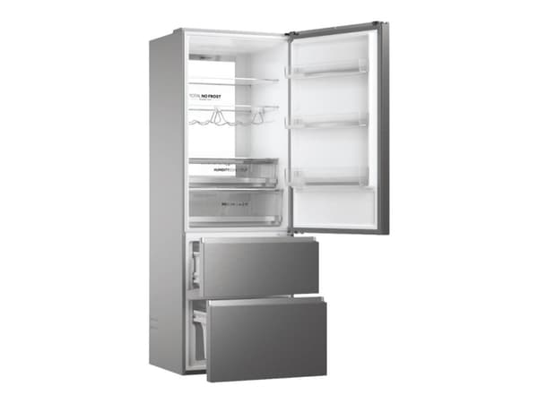 Haier 3D 70 Series 7 HTW7720ENMP - Kylskåp/frys - bottenfrysskåp - Wi-Fi - bredd: 70 cm - djup: 67.5 cm - höjd: 200.6 cm - 483 liter - Klass E - grå