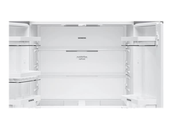 Siemens iQ300 KF96NVPEA kjøleskap/fryser side-ved-side Frittstående 605 l E Sølv