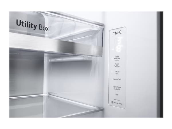 LG GSXV90MCDE - Kjøleskap/fryser - side-ved-side med vannautomat, isdispenser - bredde: 91.3 cm - dybde: 73.5 cm - høyde: 179 cm - 635 liter - Klasse