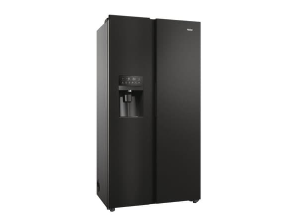 Haier SBS 90 Serie 5 HSR5918DIPB, Vapaasti seisova, Amerikkalainen ovi, Musta, LED, Kosketus, Sisäpuoli