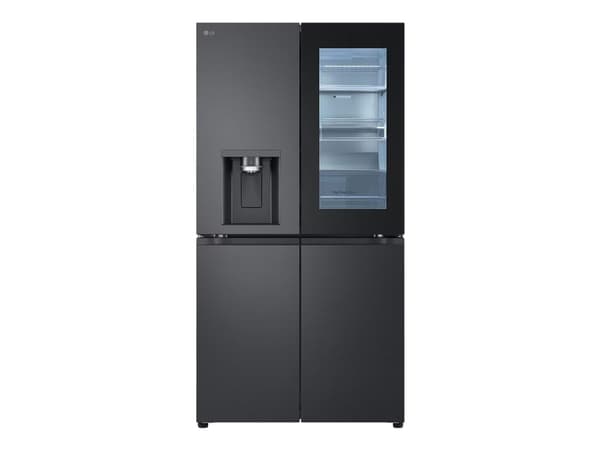 LG GMG960EVJE - Kylskåp/frys - nedre frys med fransk dörr med isbehållare, vattenbehållare - Wi-Fi - bredd: 91.4 cm - djup: 72.9 cm - höjd: 179.2 cm Svart