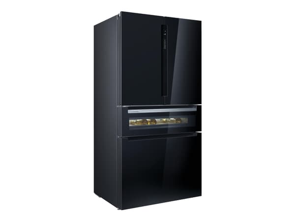 Siemens iQ700 KF96RSBEA - Kjøleskap/fryser - fransk dør underfryser - Wi-Fi - bredde: 90.6 cm - dybde: 73.6 cm - høyde: 183 cm - 572 liter - Klasse E
