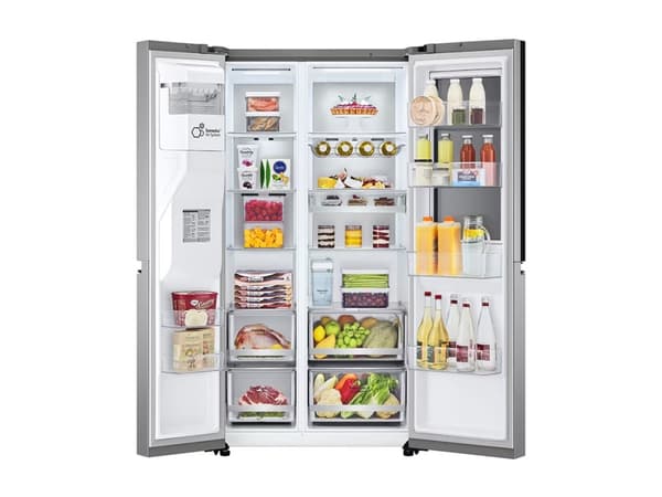 LG GSXV91PZAE - Kjøleskap/fryser - side-ved-side med vannautomat, isdispenser - Wi-Fi - bredde: 91.3 cm - dybde: 73.5 cm - høyde: 179 cm - 635 liter