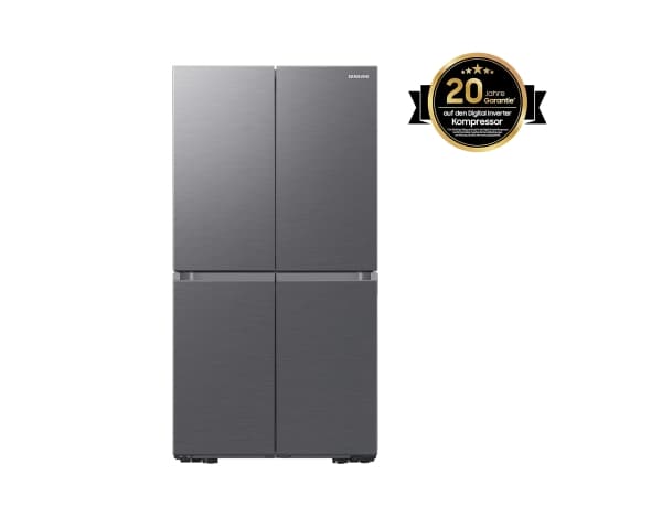 Samsung RF59C701ES9, Frittstående, Fransk Dør, Sølv, Berøringskontroll, LED, På innsiden Sølv