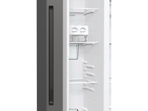 Gorenje Advanced NRR9185EAXL - Kjøleskap/fryser - side-ved-side - bredde: 91.5 cm - dybde: 67 cm - høyde: 178.6 cm - 550 liter - Klasse E - metallgrå