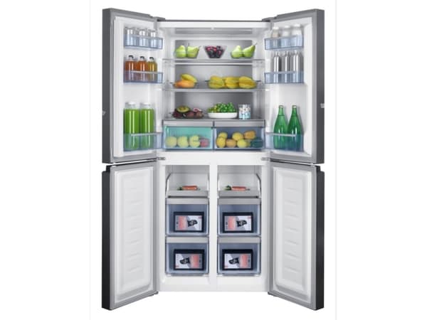 Beko GNO46623MXPN, Frittstående, Amerikansk dør, Rustfritt stål, 4 dører, Knapper, Berøringskontroll, LED
