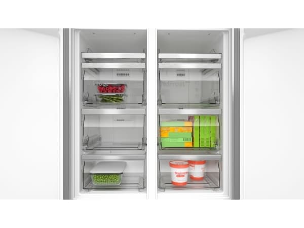 Bosch Serie 4 KMC85LBEA, Vapaasti seisova, Moniovinen, Musta, Kosketus, Ovella, Lasi