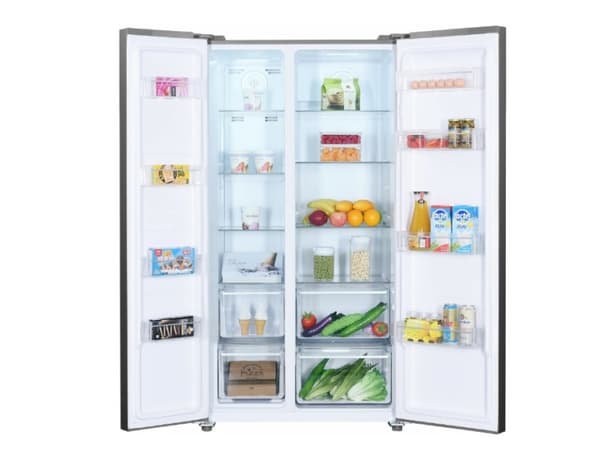 Beko GNO5323XPN, Frittstående, Amerikansk dør, Rustfritt stål, 2 dører, Dør-på-dør, Berøringskontroll