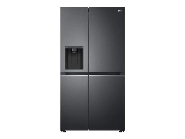 LG GSLV71MCTE - Kjøleskap/fryser - side-ved-side med vannautomat, isdispenser - Wi-Fi - bredde: 91.3 cm - dybde: 73.5 cm - høyde: 179 cm - 635 liter Sort