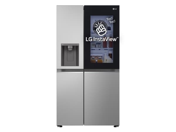 LG GSGV81PYLL, Fristående, Amerikansk dörr, Metallisk, Silver, Prime Silver, Knappar, Röra, LED Sølv