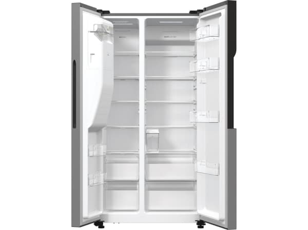 Gorenje NRR9185ESXL, Freestanding, American door, Stainless steel, LED, Glass, 566 L