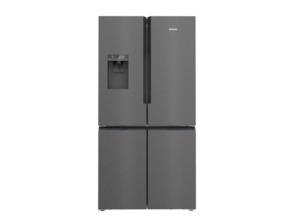 Siemens iQ700 KF96DPXEA - Kjøleskap/fryser - fransk dør underfryser med isdispenser, vannautomat - Wi-Fi - bredde: 90.5 cm - dybde: 73.1 cm - høyde: