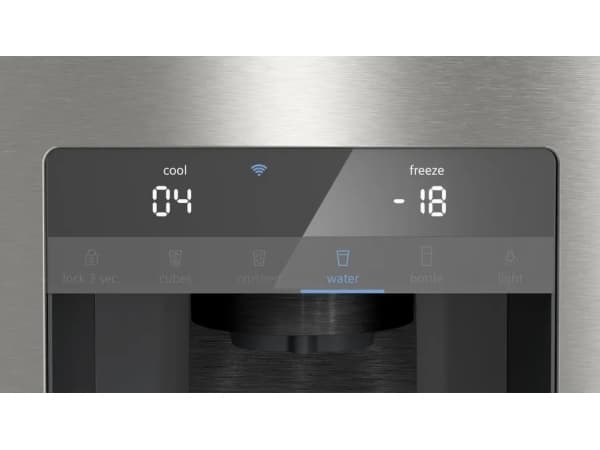Siemens KF96DPPEA, Freestanding, French door, Stainless steel, Glass, 574 L, SN-T