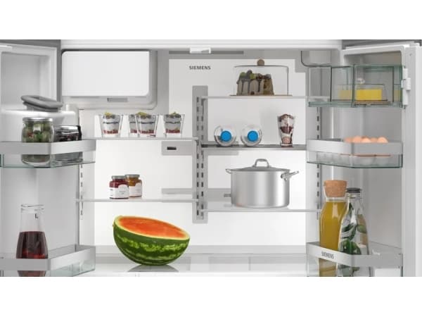 Siemens KF96DPPEA, Freestanding, French door, Stainless steel, Glass, 574 L, SN-T