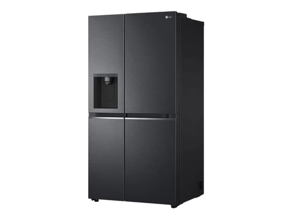 LG GSLV71MCLE - Kjøleskap/fryser - side-ved-side med vannautomat, isdispenser - Wi-Fi - bredde: 91.3 cm - dybde: 73.5 cm - høyde: 179 cm - 635 liter Sort