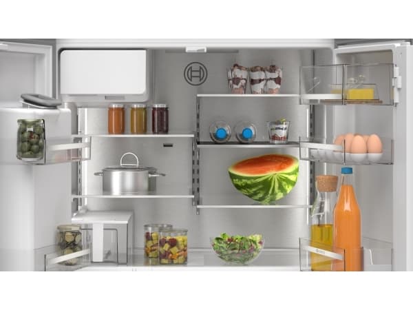 Bosch Serie | 6 KFI96APEA - Kjøleskap/fryser - fransk dør underfryser med isdispenser, vannautomat - bredde: 90.5 cm - dybde: 73.1 cm - høyde: 183 cm